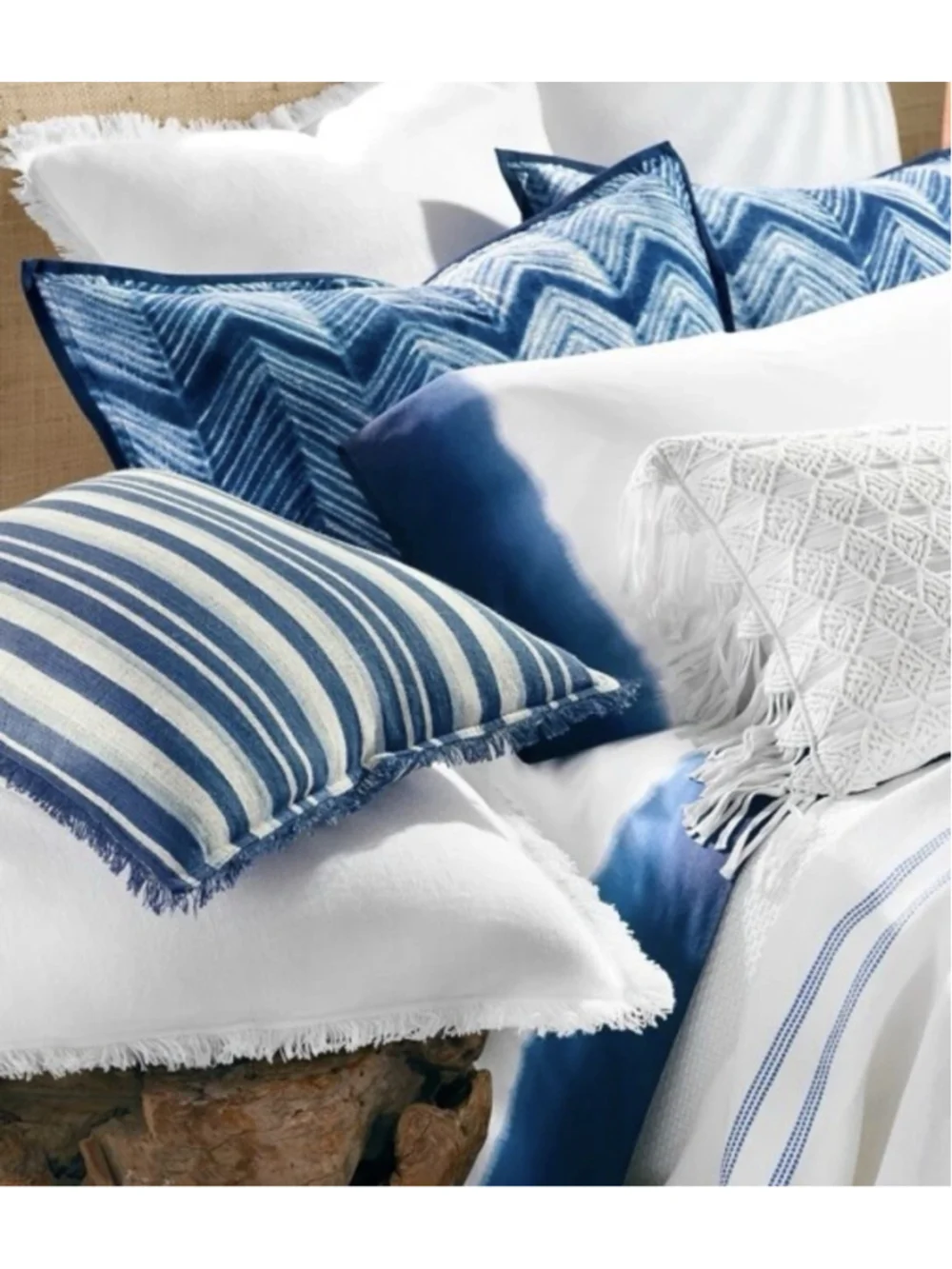 Ralph Lauren St. Jean Leanna Ombré Standard Pillowcases NWT 2 Cases